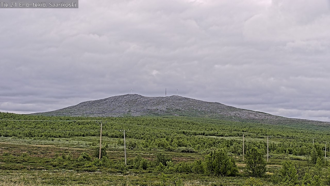 Weather Camera Image Väg 21 Enontekis, Saarikoski, Enontekiö, Lappi