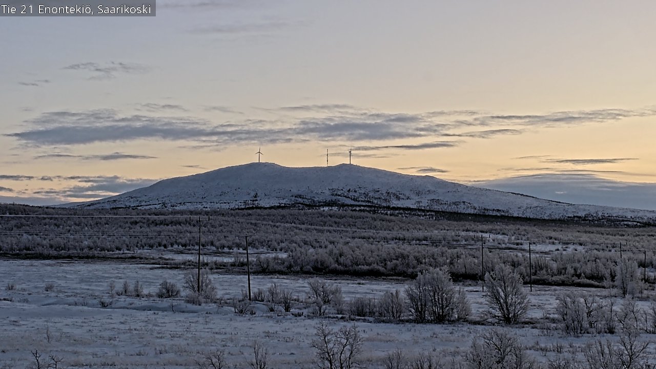 Weather Camera Image Väg 21 Enontekis, Saarikoski, Enontekiö, Lappi