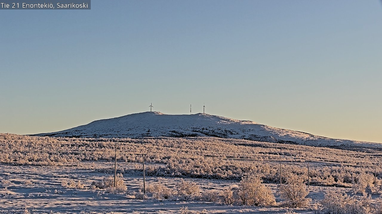 Weather Camera Image Road 21 Enontekiö, Saarikoski, Enontekiö, Lappi