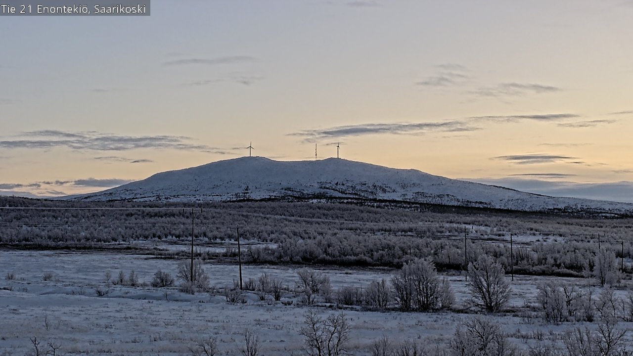 Weather Camera Image Väg 21 Enontekis, Saarikoski, Enontekiö, Lappi