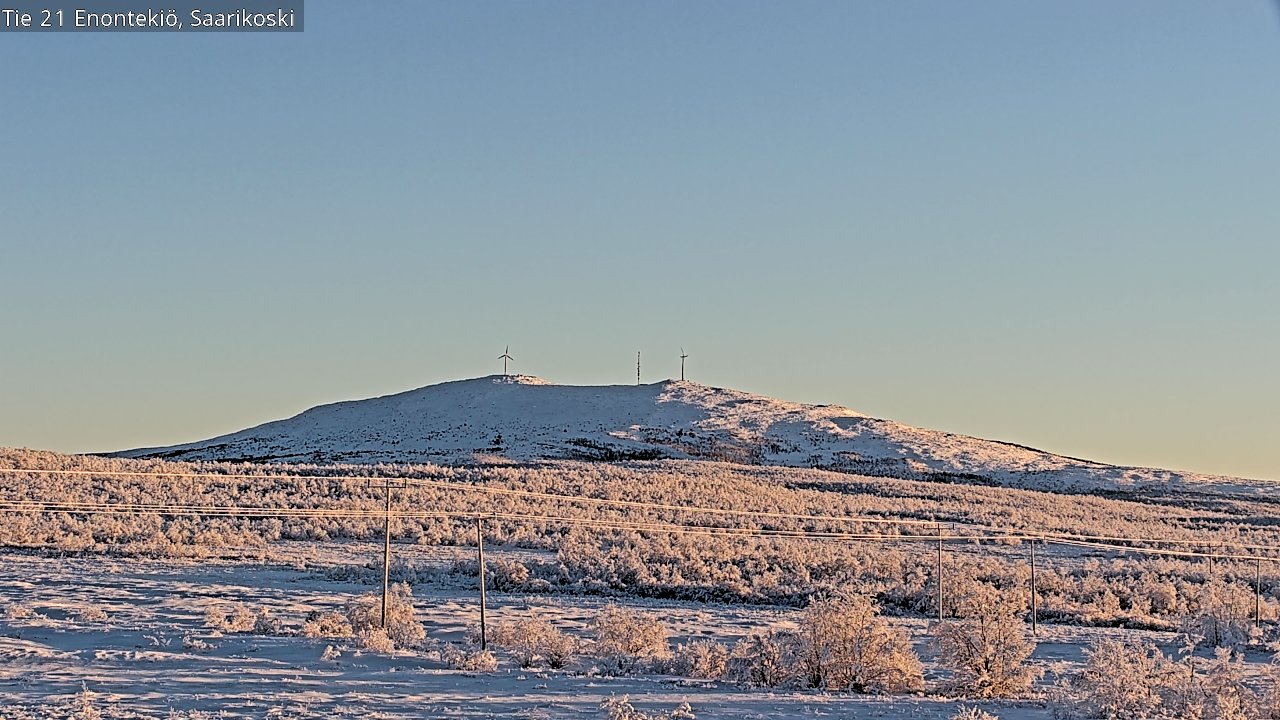 Weather Camera Image Road 21 Enontekiö, Saarikoski, Enontekiö, Lappi