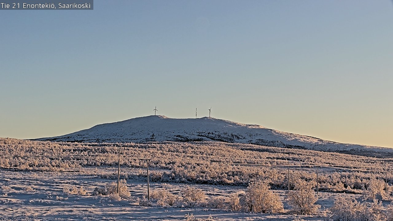 Weather Camera Image Road 21 Enontekiö, Saarikoski, Enontekiö, Lappi