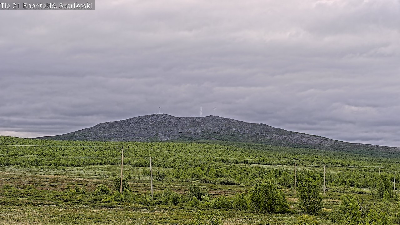 Weather Camera Image Väg 21 Enontekis, Saarikoski, Enontekiö, Lappi