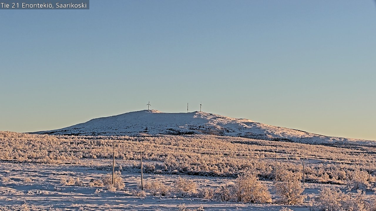 Weather Camera Image Road 21 Enontekiö, Saarikoski, Enontekiö, Lappi