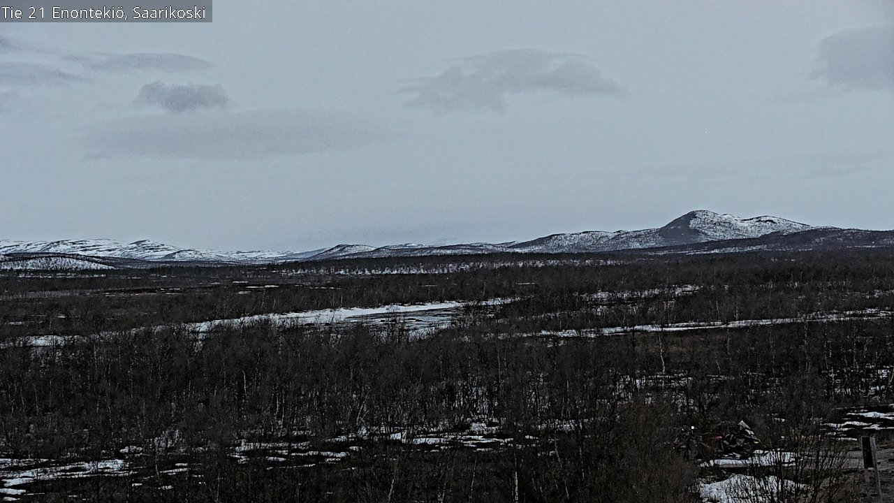 Weather Camera Image Road 21 Enontekiö, Saarikoski, Enontekiö, Lappi