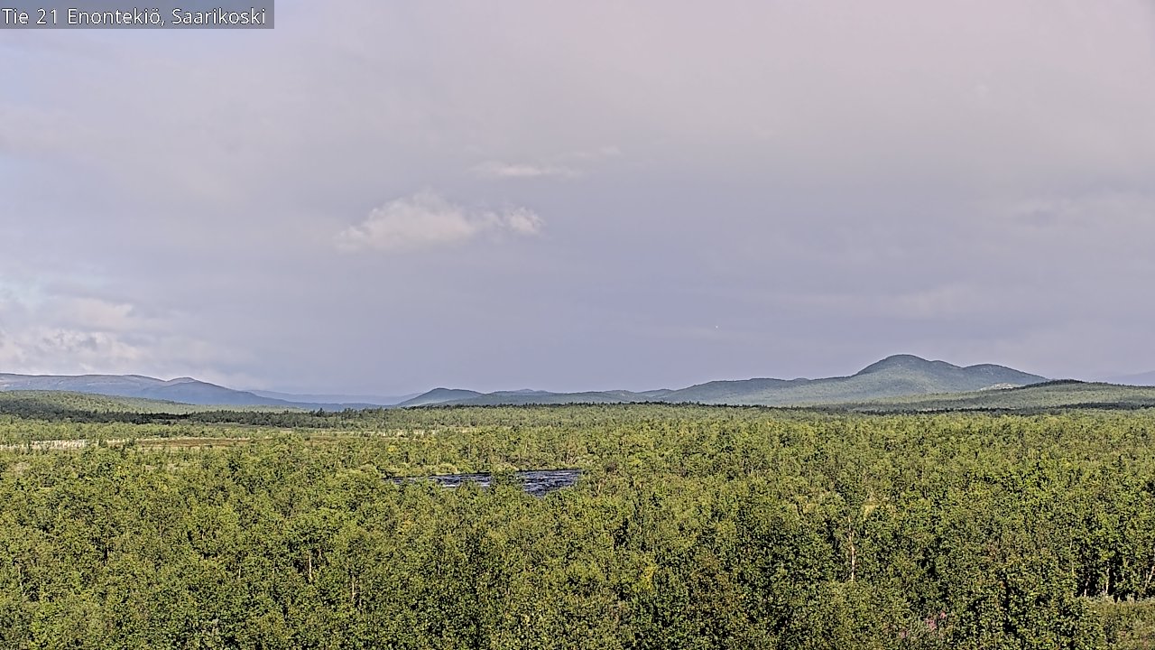 Weather Camera Image Väg 21 Enontekis, Saarikoski, Enontekiö, Lappi