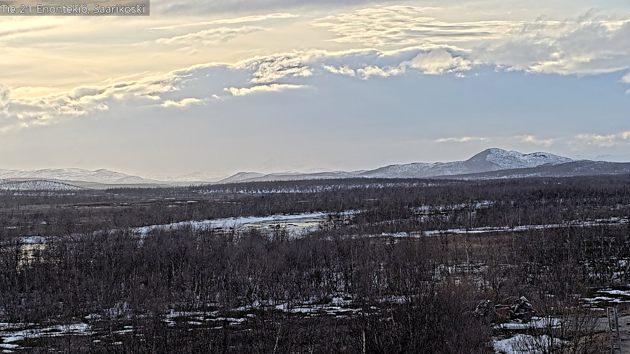Weather Camera Image Väg 21 Enontekis, Saarikoski, Enontekiö, Lappi