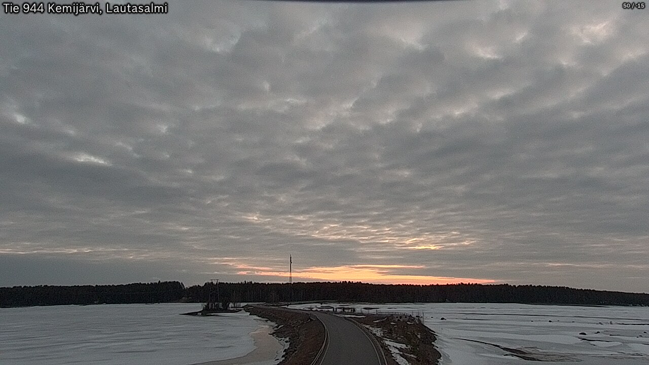 Weather Camera Image Väg 944 Kemijärvi, Lautasalmi, Kemijärvi, Lappi