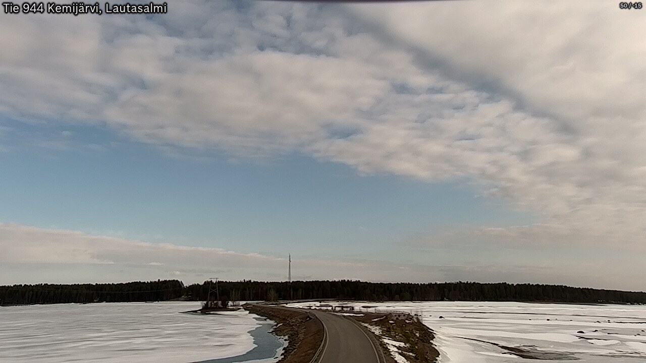 Weather Camera Image Väg 944 Kemijärvi, Lautasalmi, Kemijärvi, Lappi