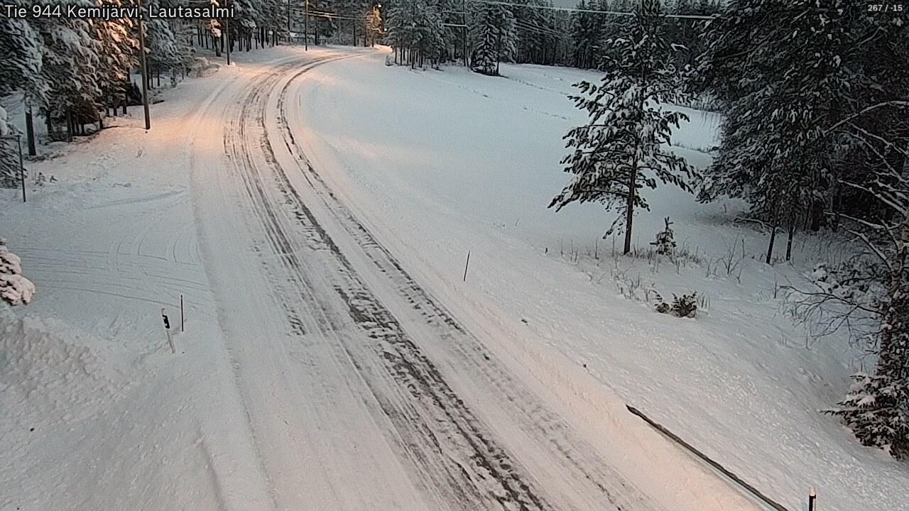 Weather Camera Image Väg 944 Kemijärvi, Lautasalmi, Kemijärvi, Lappi