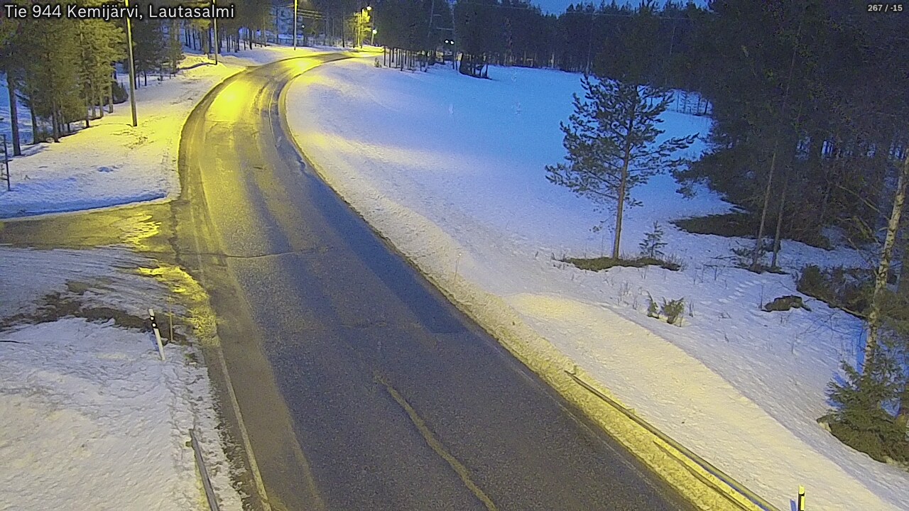 Weather Camera Image Väg 944 Kemijärvi, Lautasalmi, Kemijärvi, Lappi
