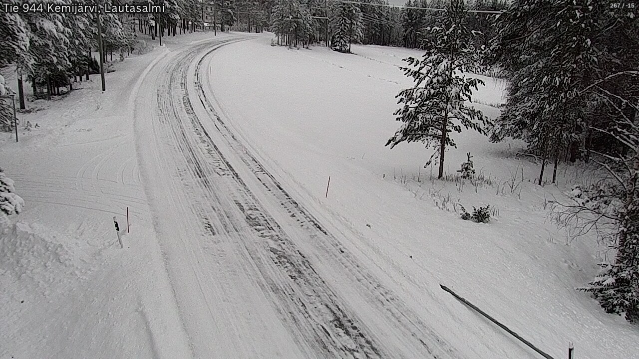 Weather Camera Image Väg 944 Kemijärvi, Lautasalmi, Kemijärvi, Lappi
