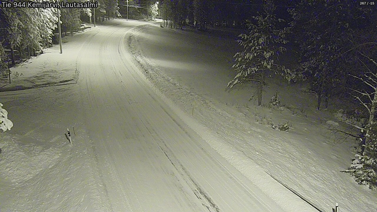 Weather Camera Image Väg 944 Kemijärvi, Lautasalmi, Kemijärvi, Lappi