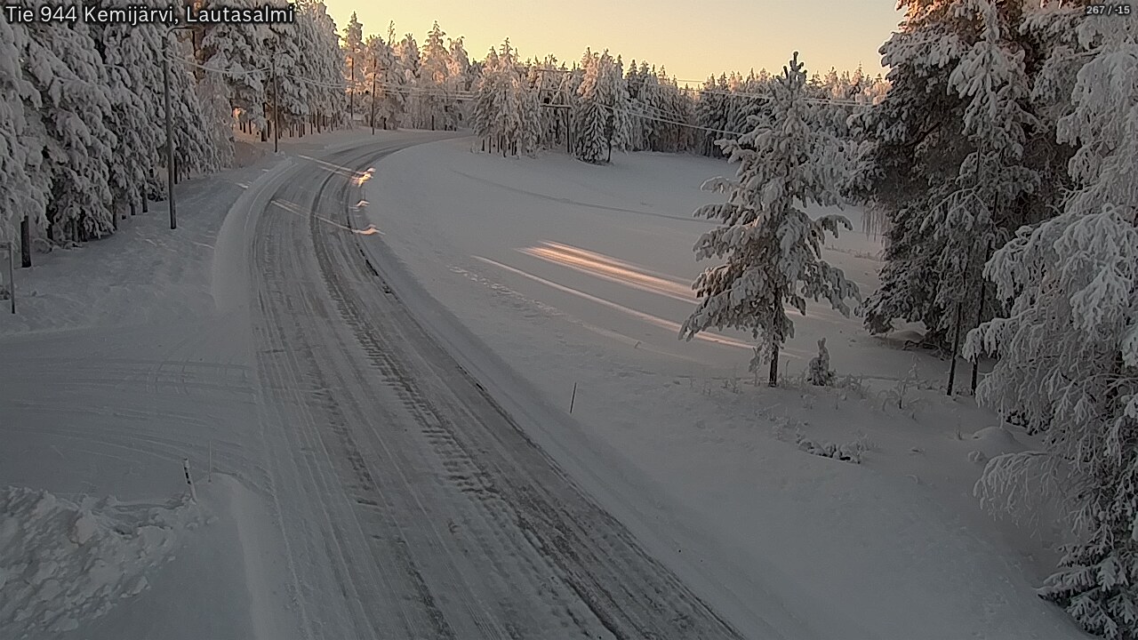 Weather Camera Image Road 944 Kemijärvi, Lautasalmi, Kemijärvi, Lappi