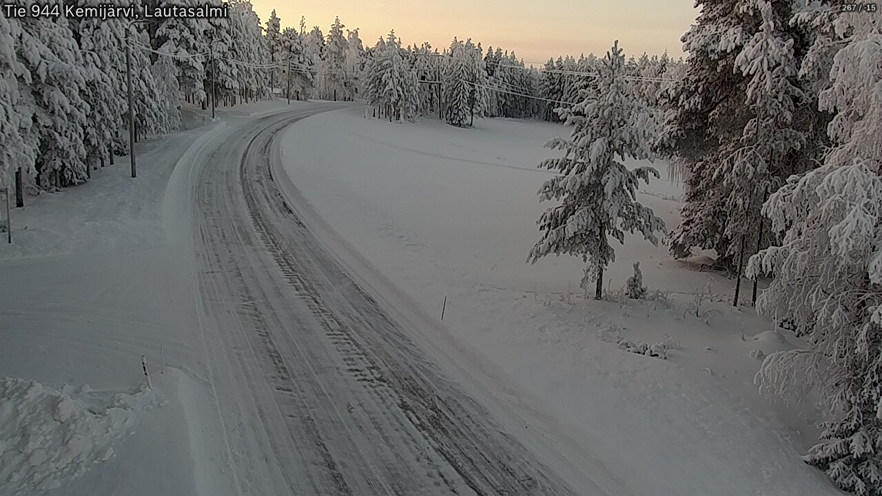 Weather Camera Image Road 944 Kemijärvi, Lautasalmi, Kemijärvi, Lappi