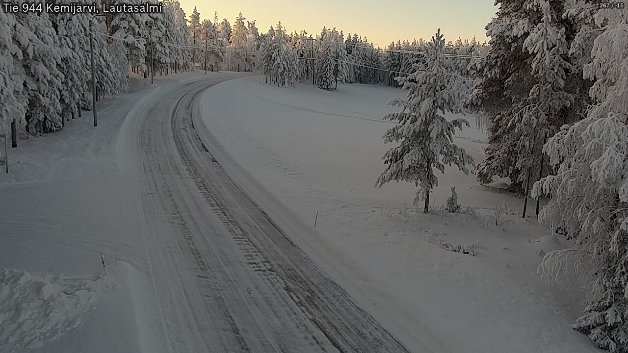 Weather Camera Image Road 944 Kemijärvi, Lautasalmi, Kemijärvi, Lappi