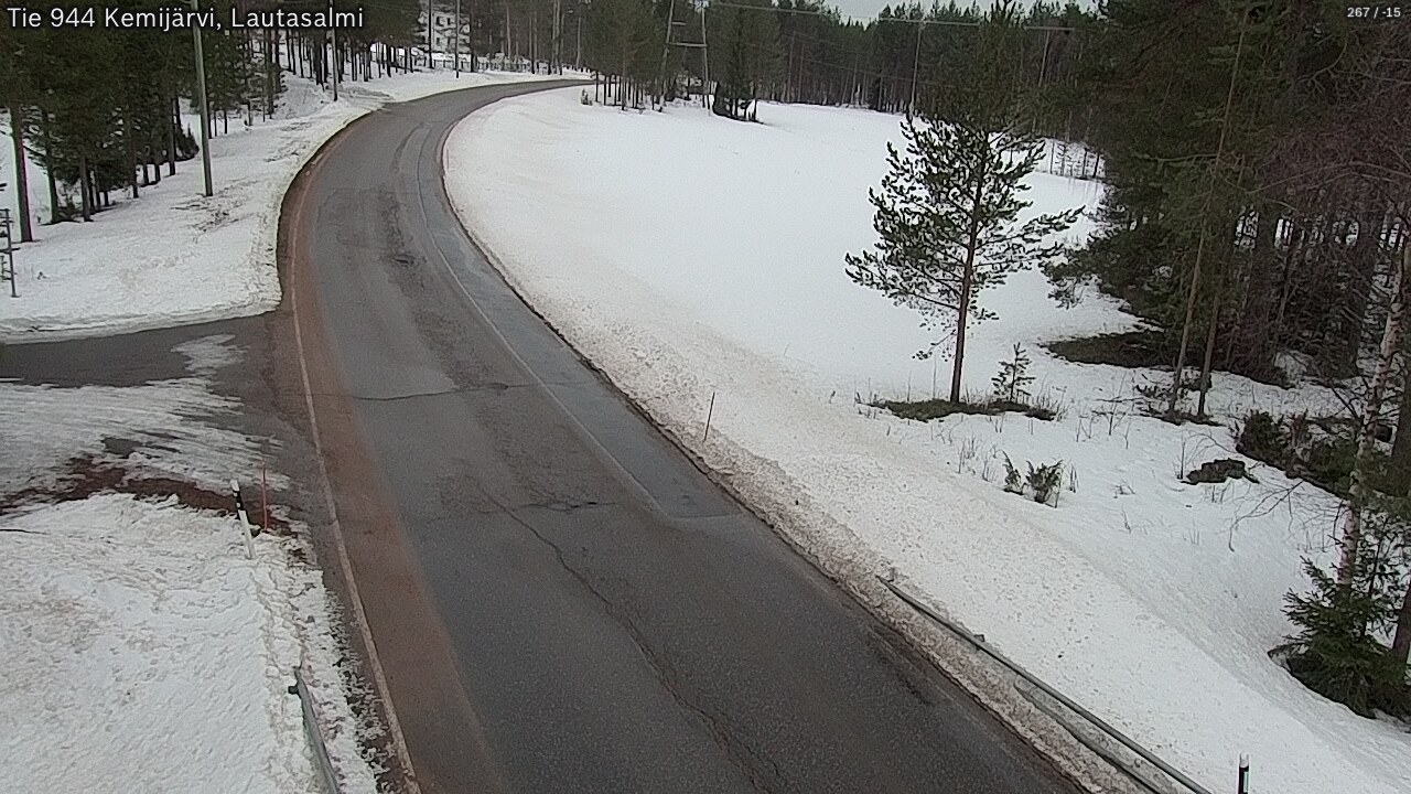 Weather Camera Image Väg 944 Kemijärvi, Lautasalmi, Kemijärvi, Lappi