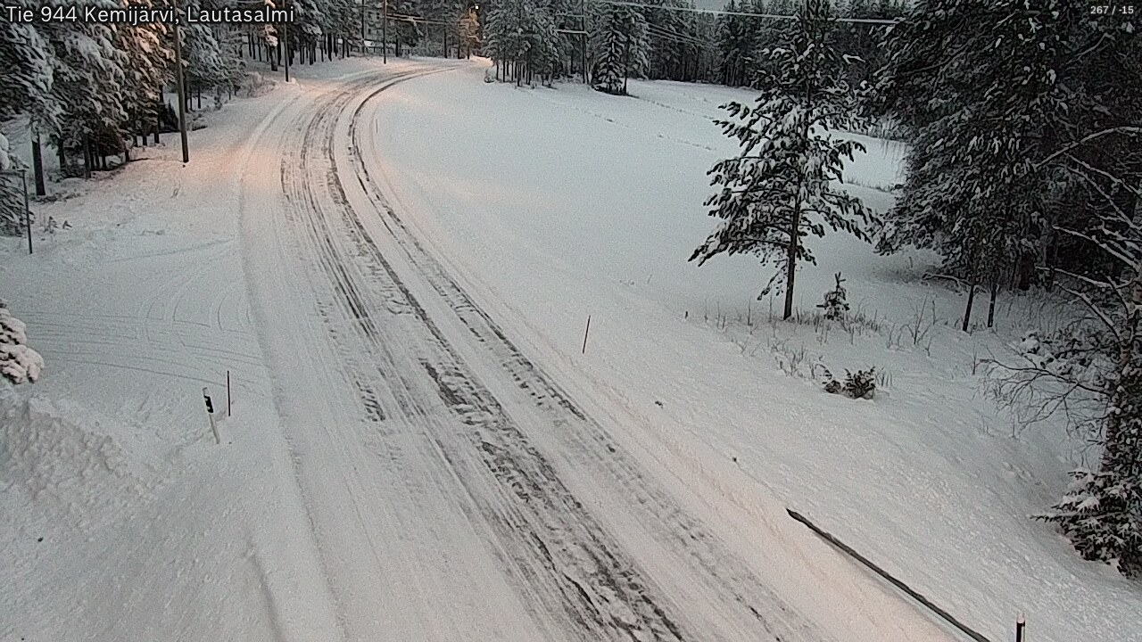 Weather Camera Image Väg 944 Kemijärvi, Lautasalmi, Kemijärvi, Lappi