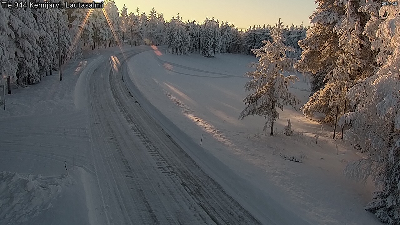 Weather Camera Image Road 944 Kemijärvi, Lautasalmi, Kemijärvi, Lappi