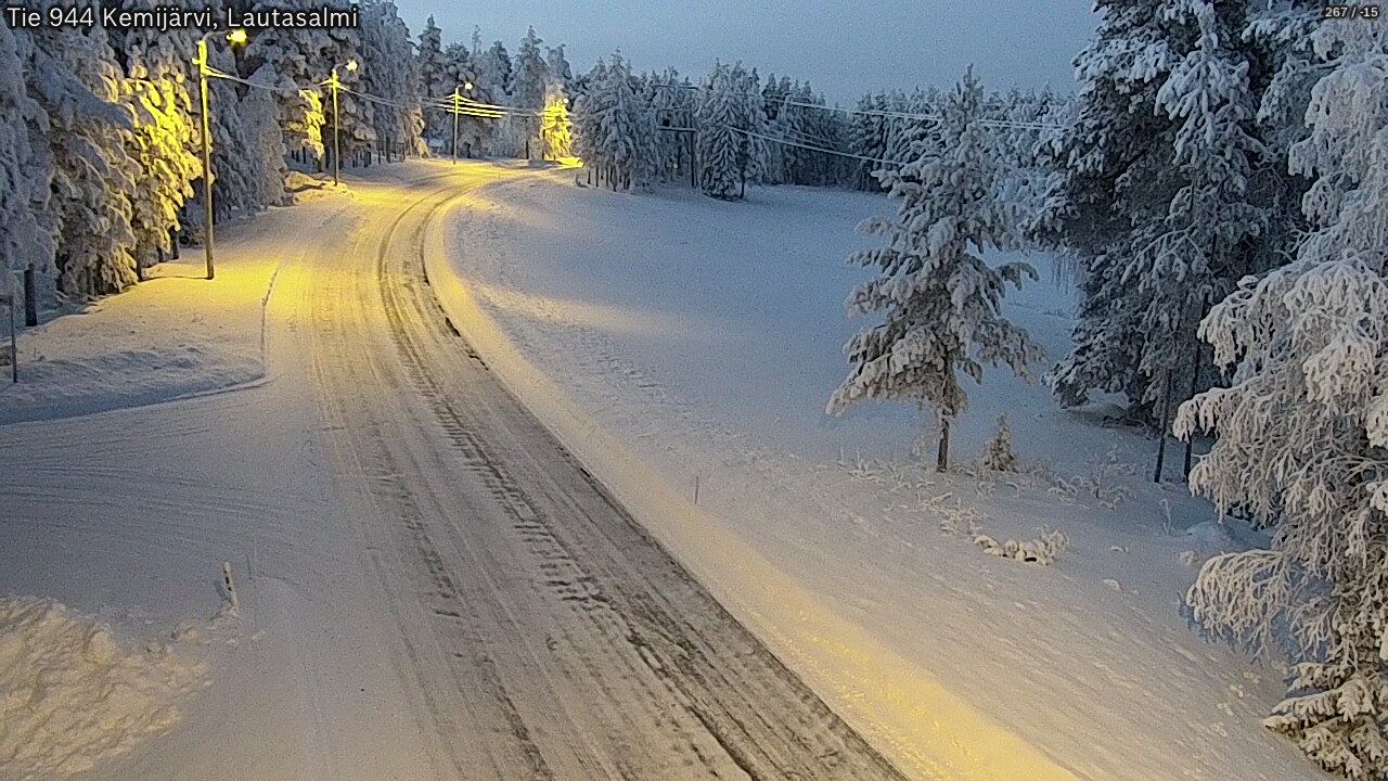 Kelikamerat Kuva Tie 944 Kemijärvi, Lautasalmi, Kemijärvi, Lappi