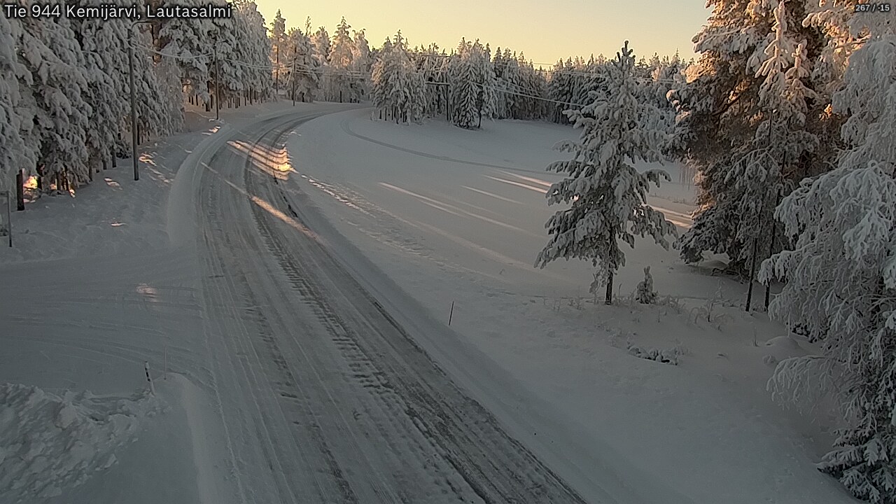 Weather Camera Image Road 944 Kemijärvi, Lautasalmi, Kemijärvi, Lappi