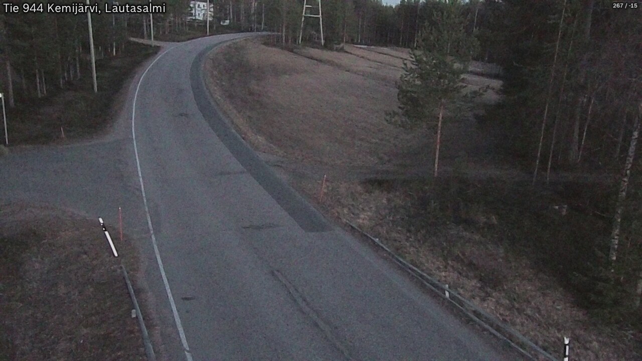 Weather Camera Image Väg 944 Kemijärvi, Lautasalmi, Kemijärvi, Lappi