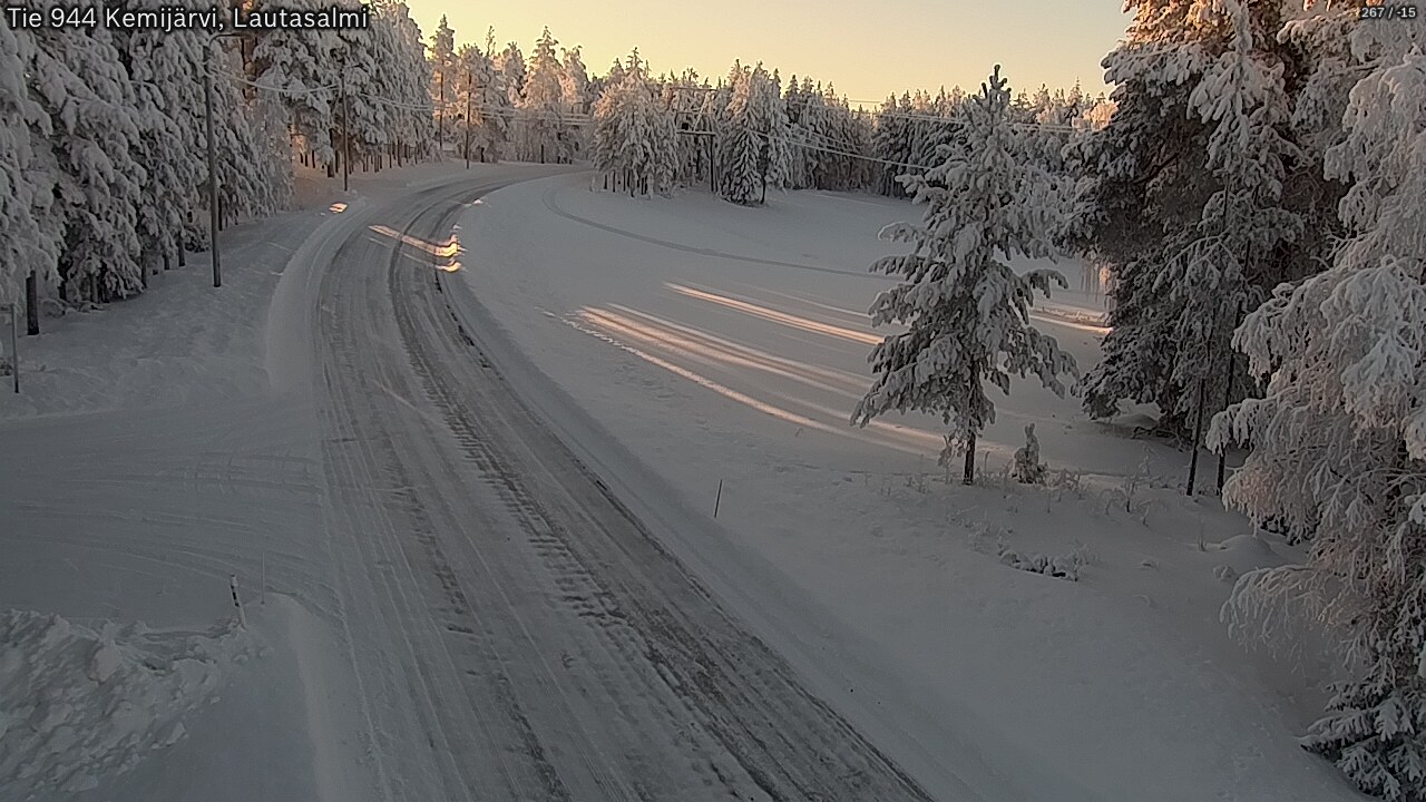 Weather Camera Image Road 944 Kemijärvi, Lautasalmi, Kemijärvi, Lappi