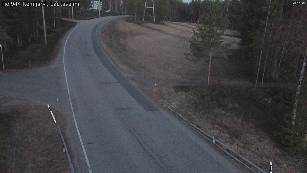 Weather Camera Image Väg 944 Kemijärvi, Lautasalmi, Kemijärvi, Lappi