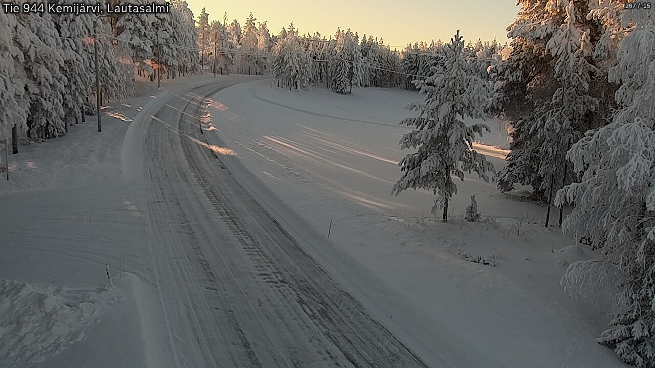 Weather Camera Image Road 944 Kemijärvi, Lautasalmi, Kemijärvi, Lappi