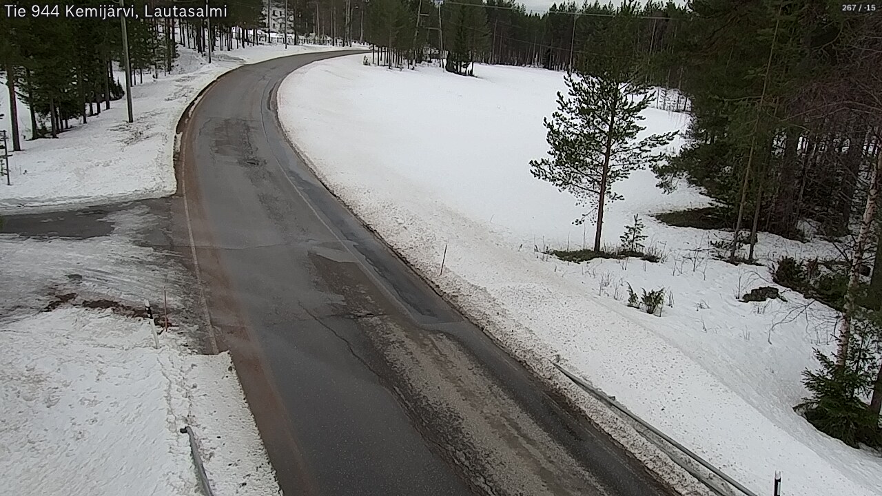 Weather Camera Image Väg 944 Kemijärvi, Lautasalmi, Kemijärvi, Lappi