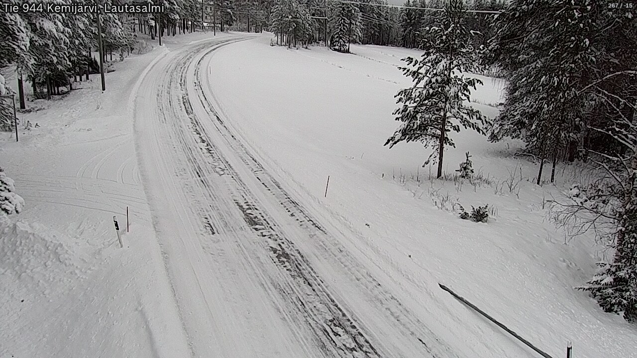 Weather Camera Image Väg 944 Kemijärvi, Lautasalmi, Kemijärvi, Lappi