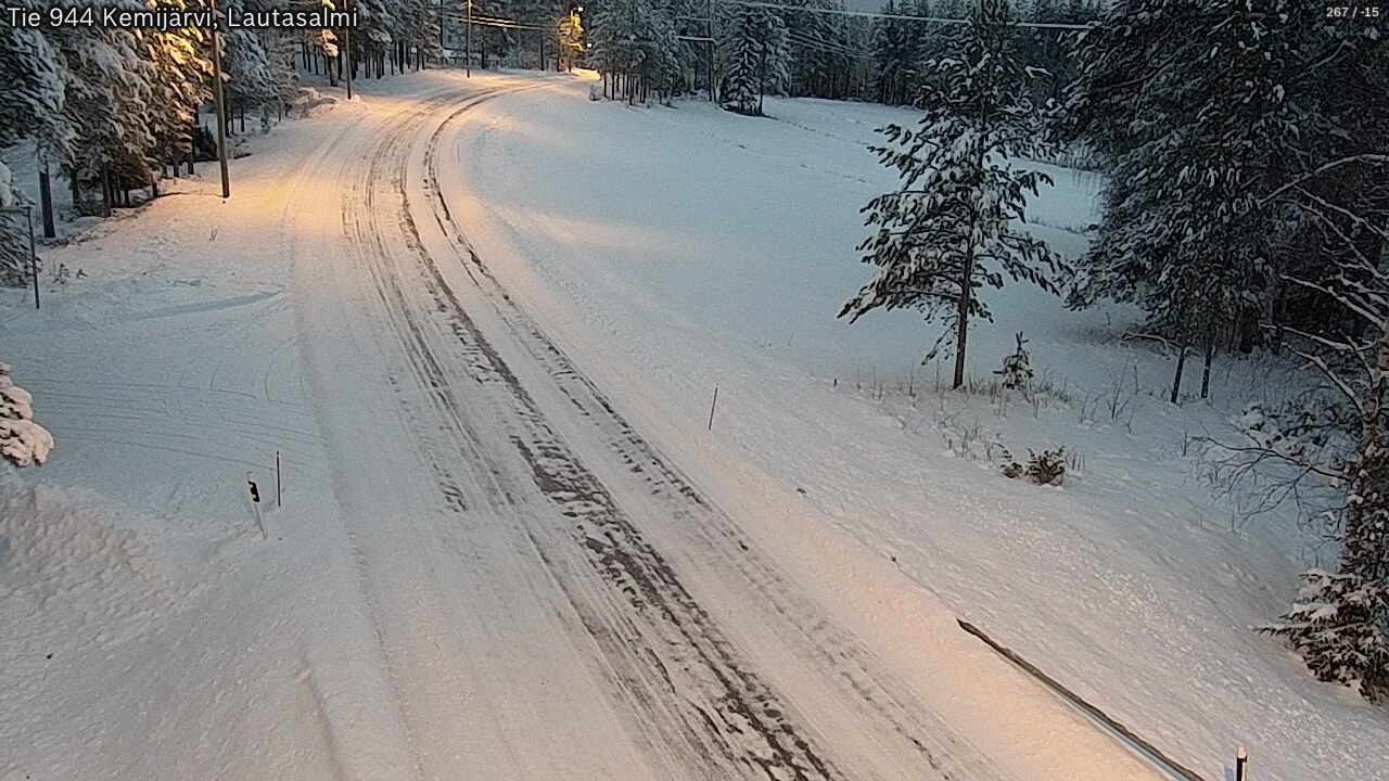 Weather Camera Image Väg 944 Kemijärvi, Lautasalmi, Kemijärvi, Lappi