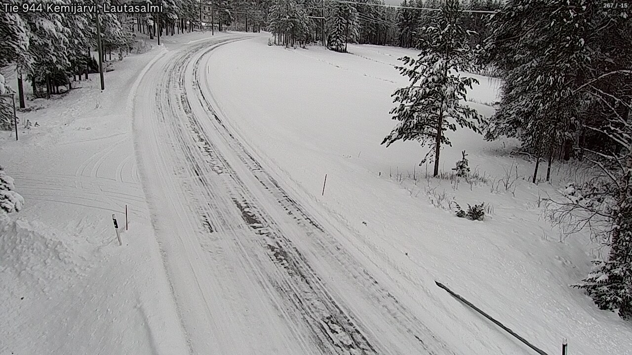 Weather Camera Image Väg 944 Kemijärvi, Lautasalmi, Kemijärvi, Lappi