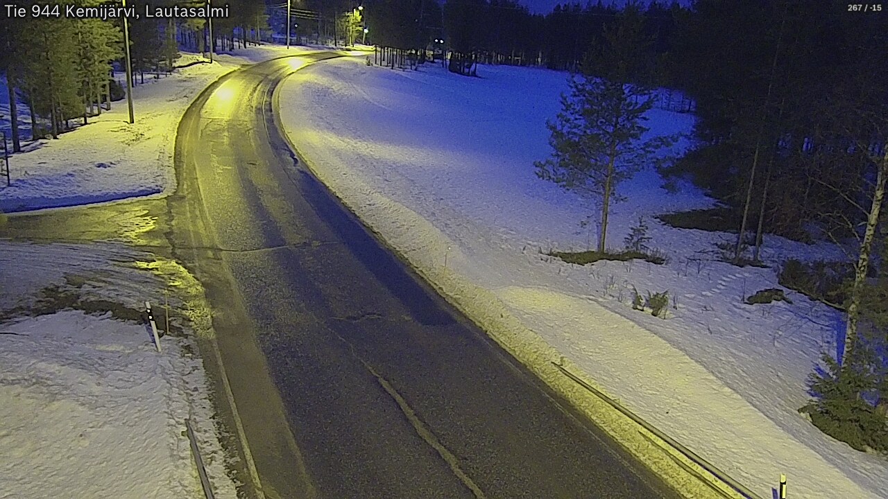 Weather Camera Image Väg 944 Kemijärvi, Lautasalmi, Kemijärvi, Lappi