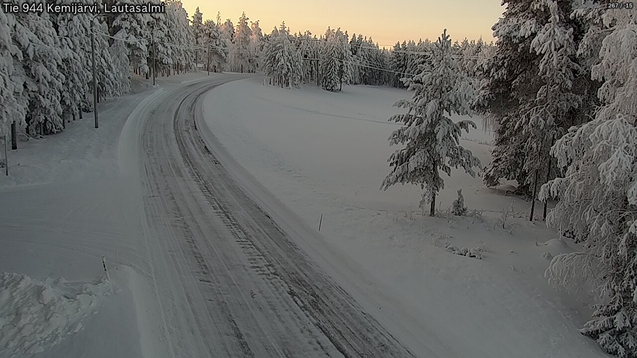 Weather Camera Image Road 944 Kemijärvi, Lautasalmi, Kemijärvi, Lappi