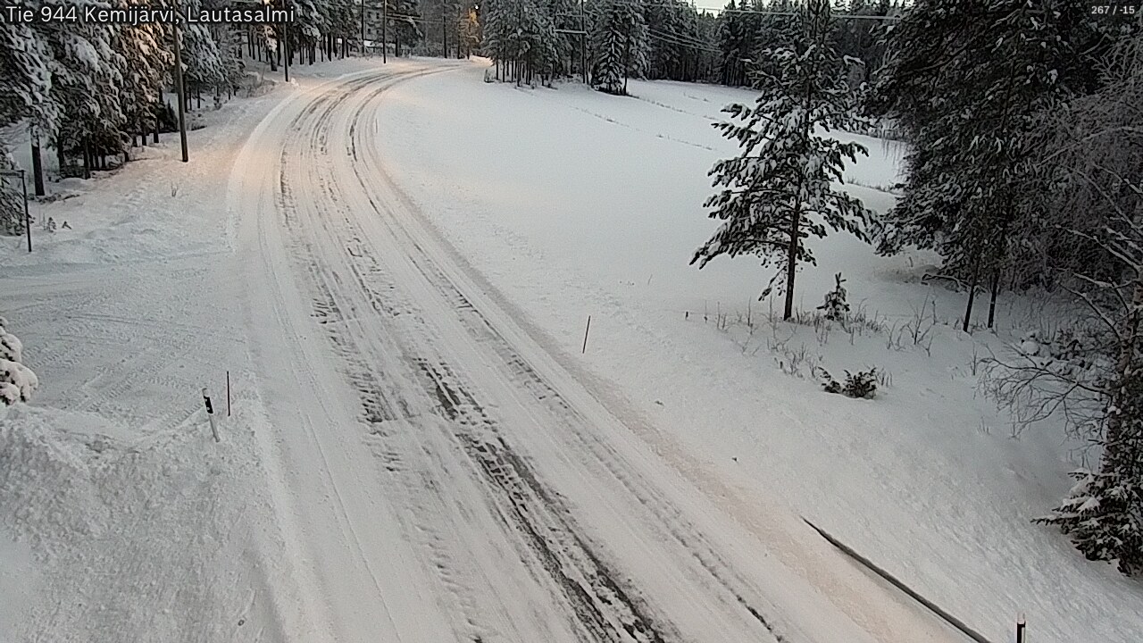 Weather Camera Image Road 944 Kemijärvi, Lautasalmi, Kemijärvi, Lappi