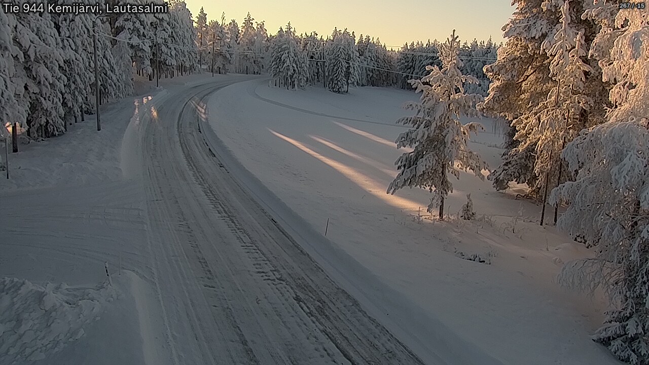 Weather Camera Image Road 944 Kemijärvi, Lautasalmi, Kemijärvi, Lappi