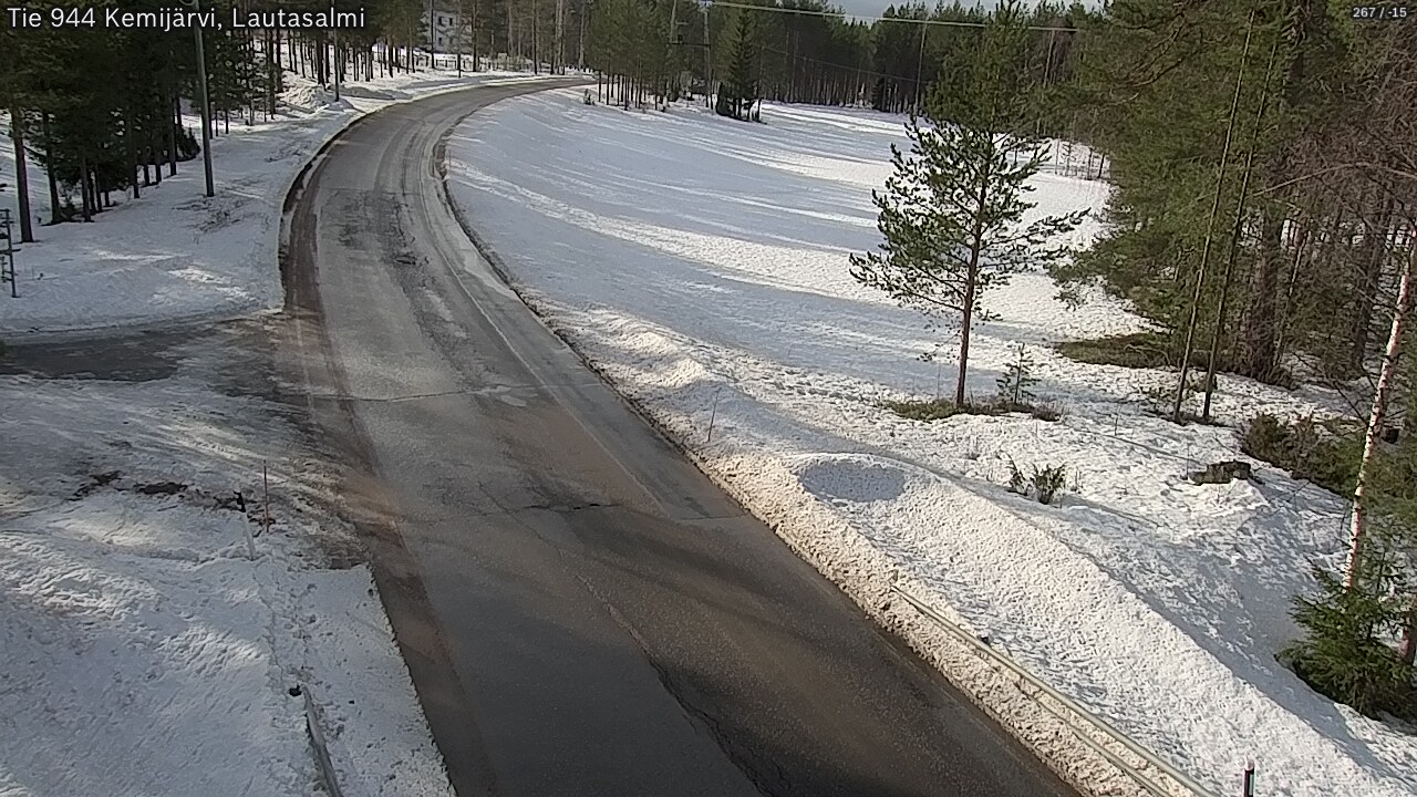 Weather Camera Image Väg 944 Kemijärvi, Lautasalmi, Kemijärvi, Lappi