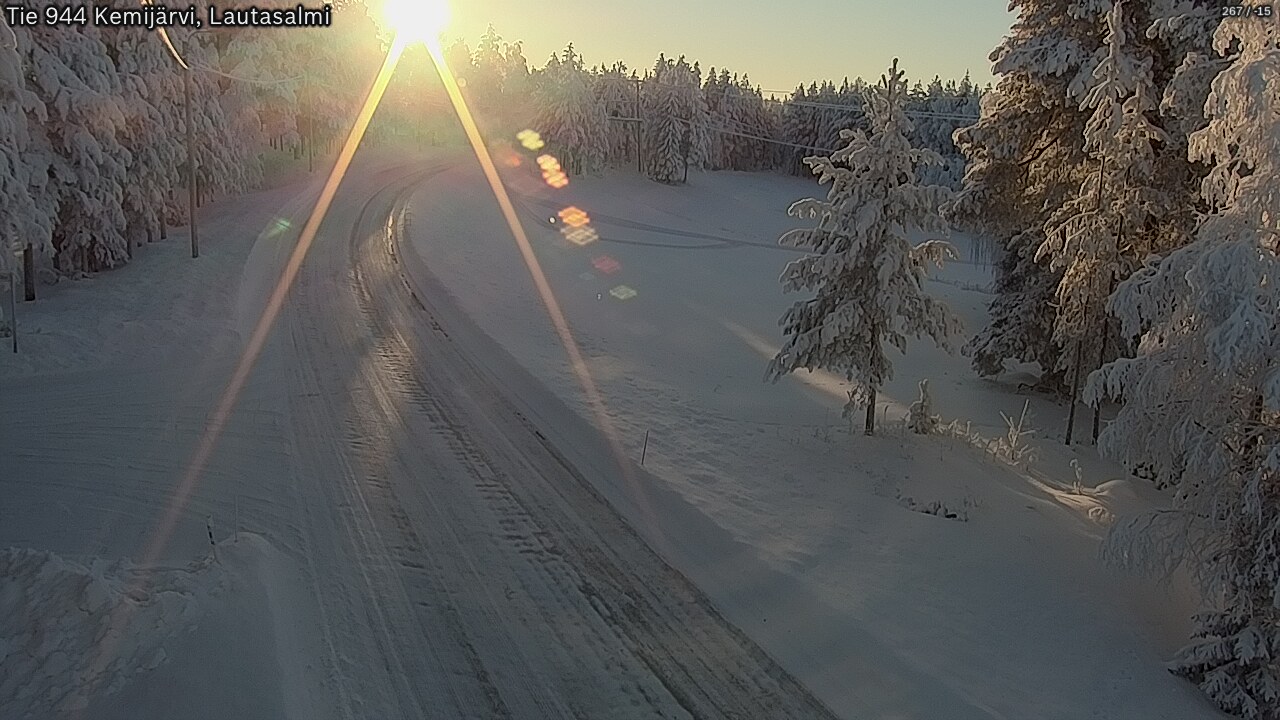 Weather Camera Image Road 944 Kemijärvi, Lautasalmi, Kemijärvi, Lappi
