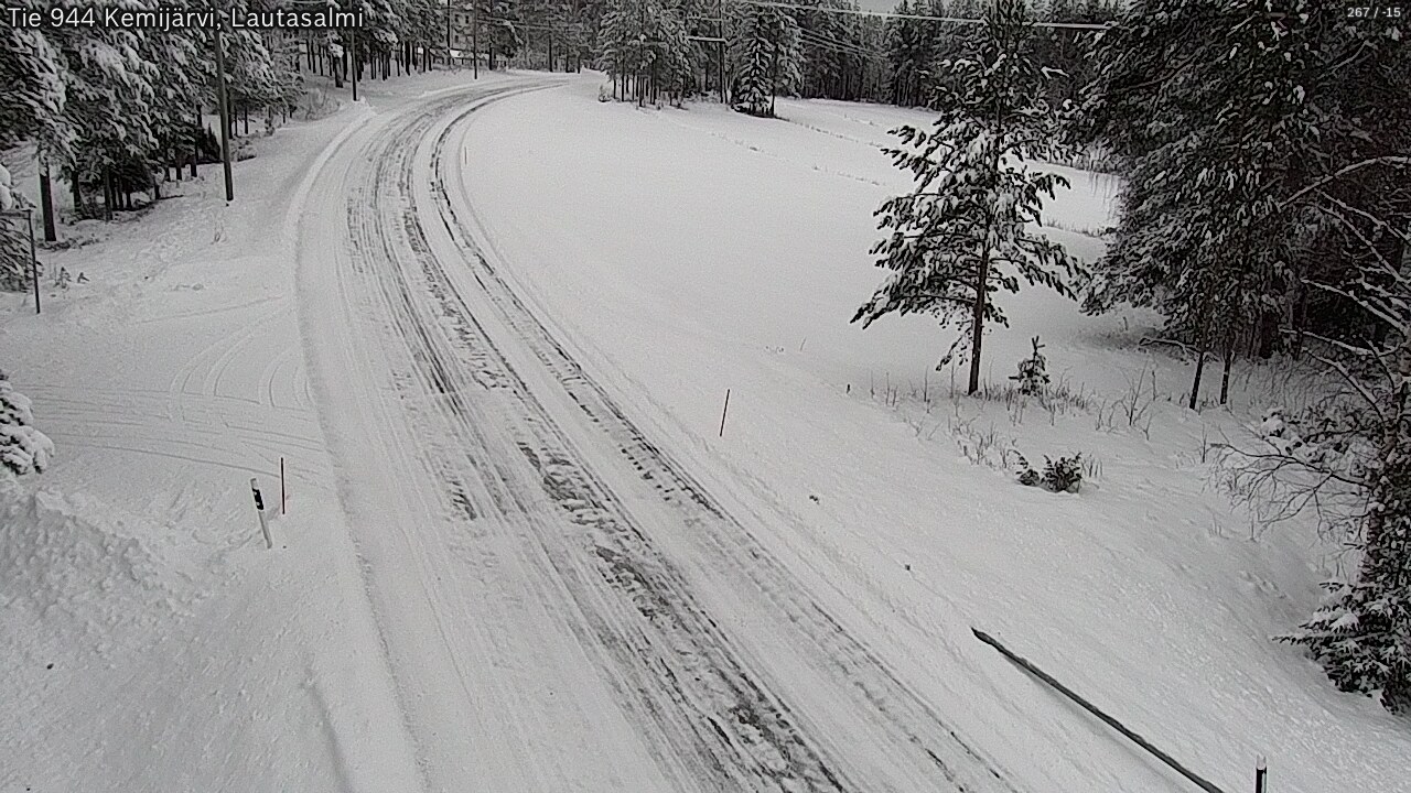 Weather Camera Image Väg 944 Kemijärvi, Lautasalmi, Kemijärvi, Lappi