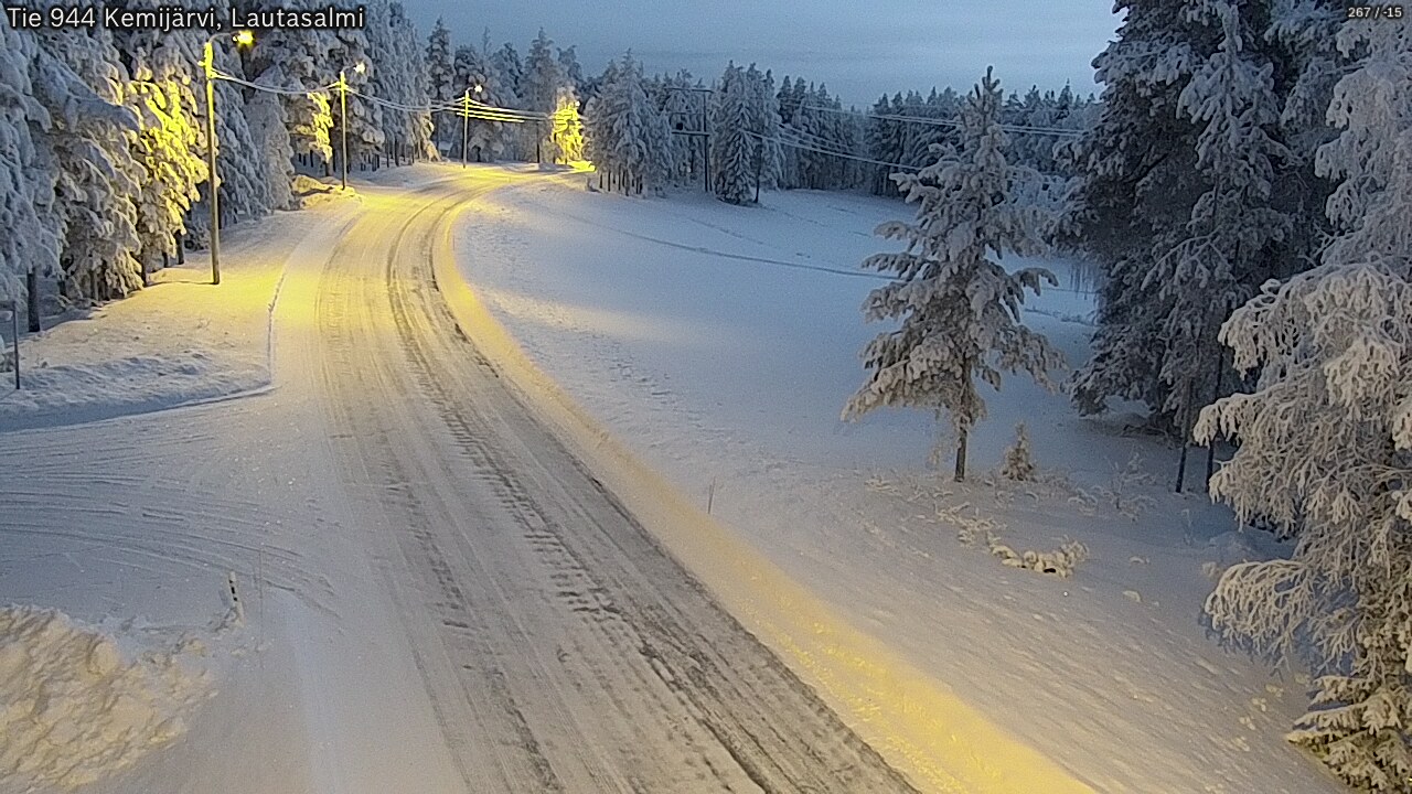 Kelikamerat Kuva Tie 944 Kemijärvi, Lautasalmi, Kemijärvi, Lappi