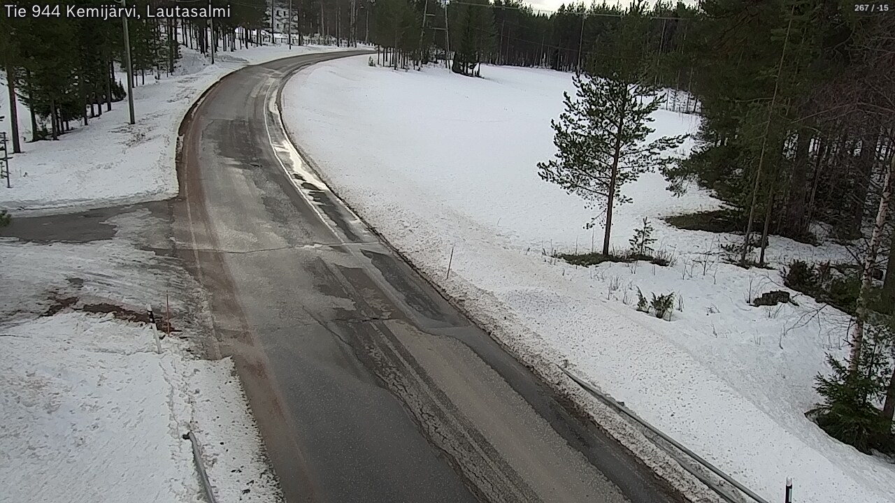 Weather Camera Image Väg 944 Kemijärvi, Lautasalmi, Kemijärvi, Lappi
