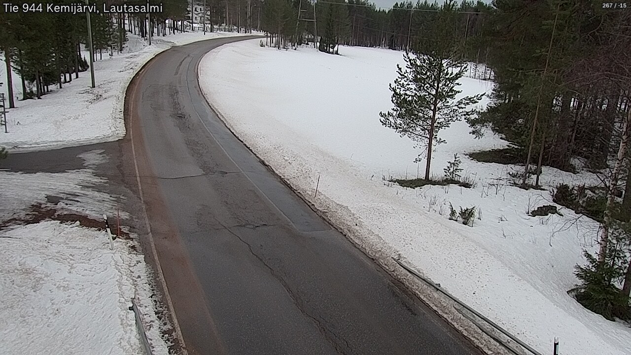 Weather Camera Image Väg 944 Kemijärvi, Lautasalmi, Kemijärvi, Lappi