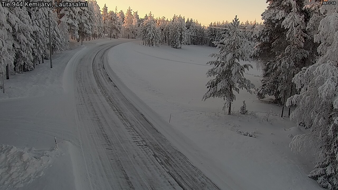 Weather Camera Image Road 944 Kemijärvi, Lautasalmi, Kemijärvi, Lappi