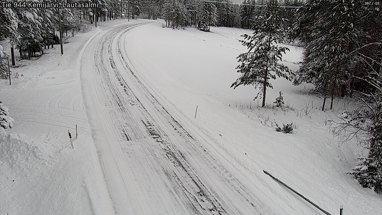 Weather Camera Image Väg 944 Kemijärvi, Lautasalmi, Kemijärvi, Lappi