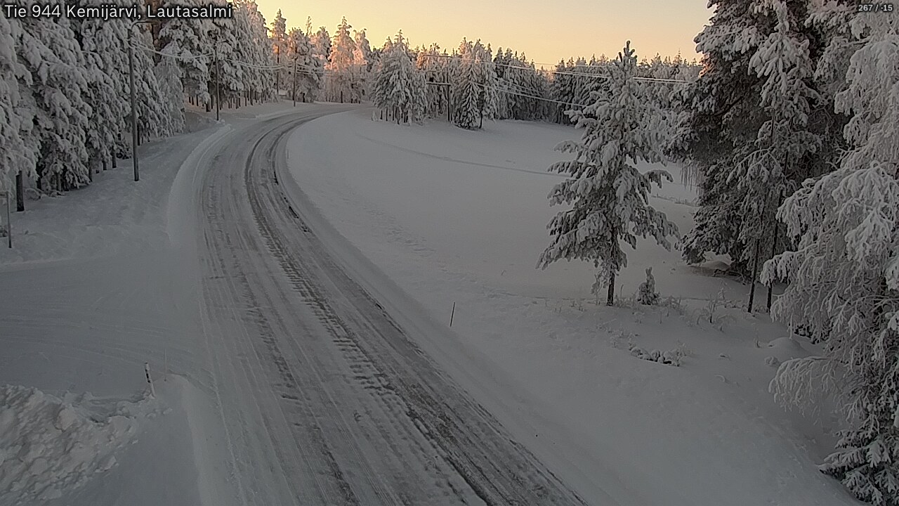 Weather Camera Image Road 944 Kemijärvi, Lautasalmi, Kemijärvi, Lappi
