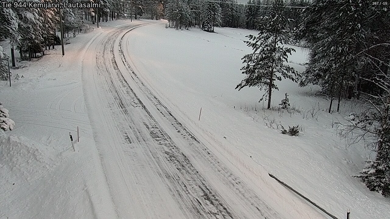 Weather Camera Image Väg 944 Kemijärvi, Lautasalmi, Kemijärvi, Lappi