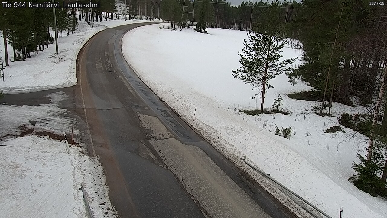 Weather Camera Image Väg 944 Kemijärvi, Lautasalmi, Kemijärvi, Lappi