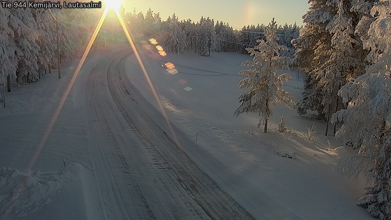 Weather Camera Image Road 944 Kemijärvi, Lautasalmi, Kemijärvi, Lappi