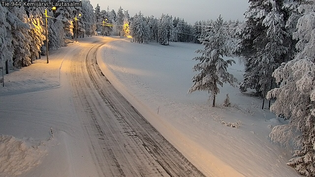 Kelikamerat Kuva Tie 944 Kemijärvi, Lautasalmi, Kemijärvi, Lappi